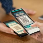 Customizable vCard QR code displaying contact details with personalized colors and background.