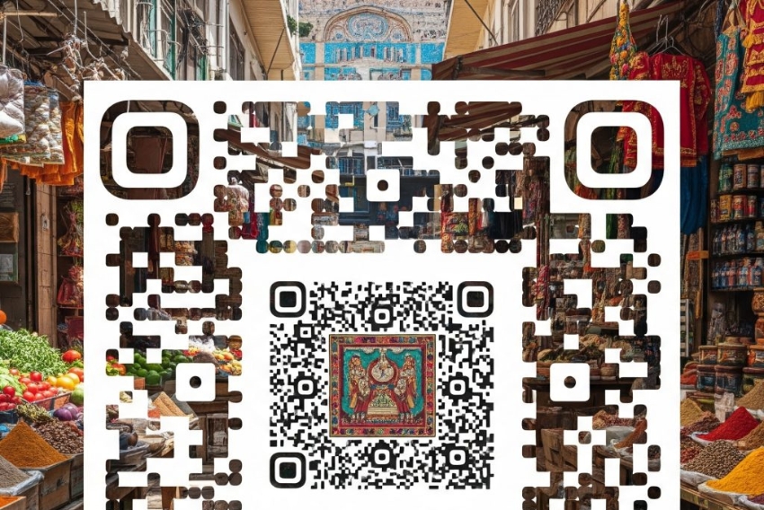 qr code with picture used for brand engagement designs